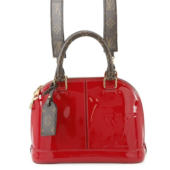 LOUIS VUITTON Alma Size BB Monogram Vernis Leather scarlet M52498 - Picture 1 of 16